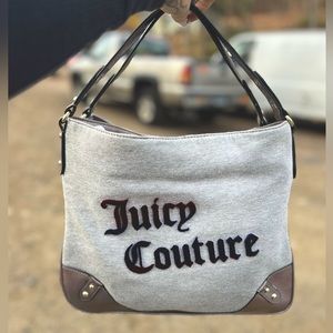 Juicy Couture large shoulder bag grey with holographic trim